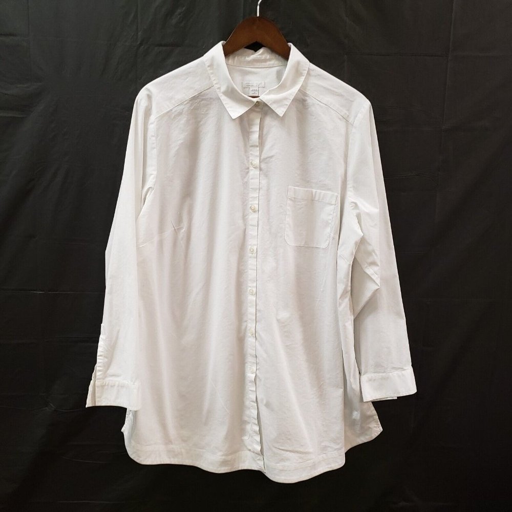 J. Jill White Crisp Button-Down Shirt